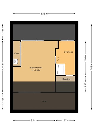 Floorplan - Witte de Withstraat 34, 3752 CX Bunschoten-Spakenburg